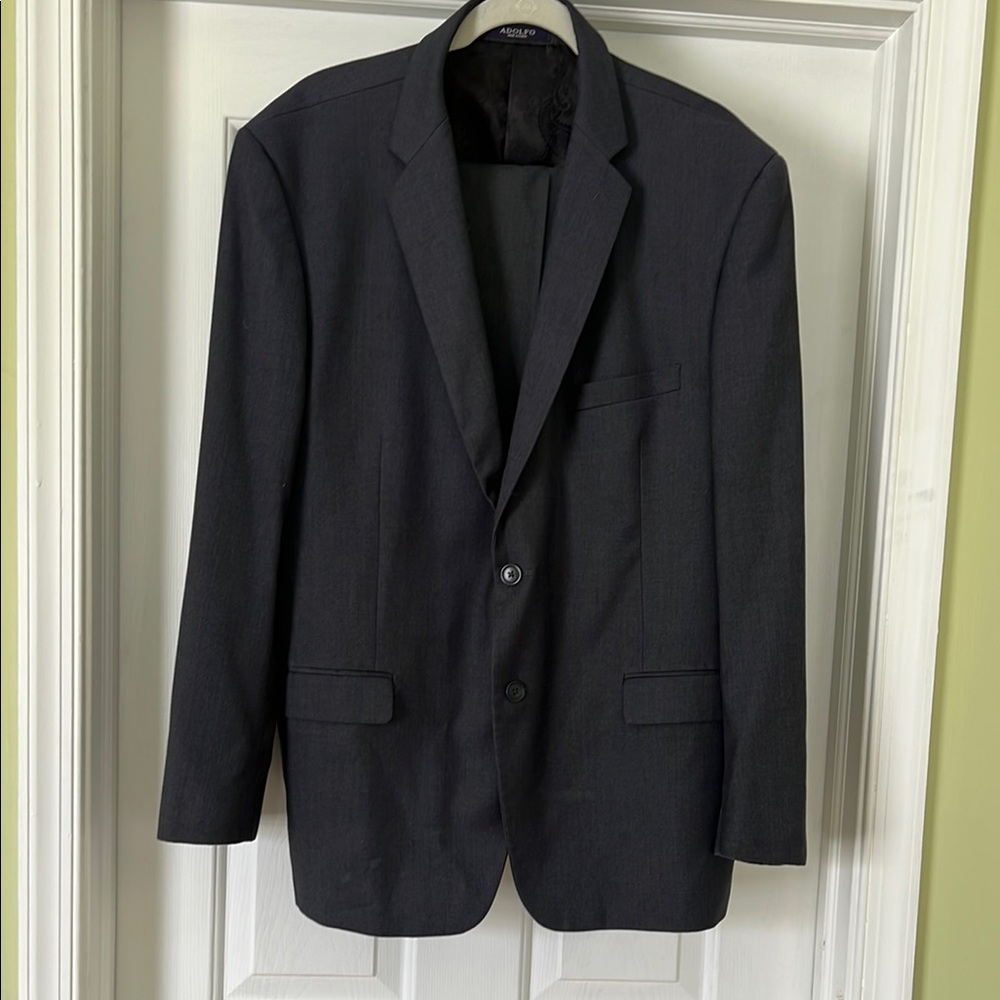 Classic Adolfo Greyish Black Men's Blazer and Pants.Selling as a set!EUC.